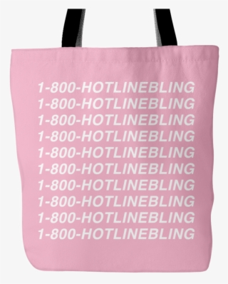 1 800 Hotlinebling Tote Bag - Pastel Pink Hotline Bling