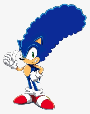High Quality Image Of Sonic With Marge Simpsons Hair - Sonic With Marge Hair