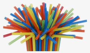 Bunch Of Coloured Straws - Plastic Pollution Theme Logo World Environment Day