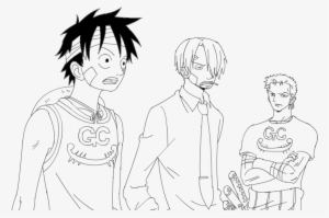 28 Collection Of Luffy And Zoro Drawing Luffy Sanji Zoro Drawing Transparent Png 1024x576 Free Download On Nicepng