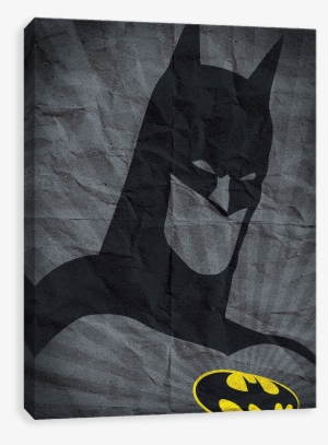 Silhouette Heroes - Batman - Dc Grid Art Canvas Print
