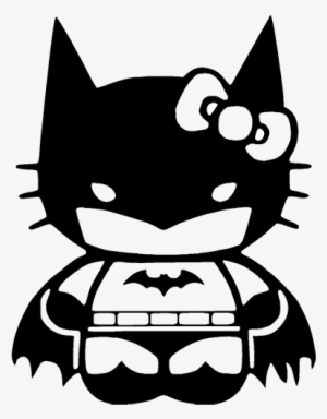 Hello Kitty Batman Laptop Car Truck Vinyl Decal Window - Hello Kitty Batman