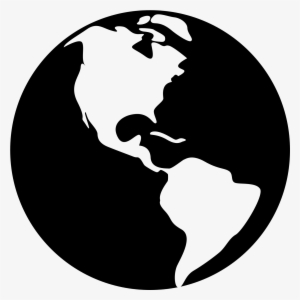 Open - Globe Icon Black And White