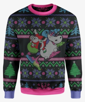 Rainbow Unicorn Christmas Sweater - Unicorn Christmas Sweater