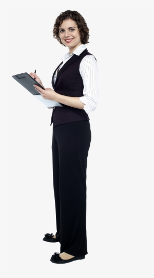 Business Woman Standing Png - Women Secretary Png