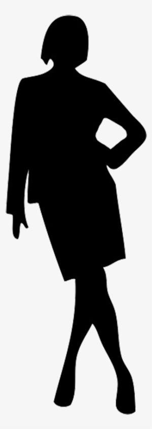 Business Female Silhouette, Casually Standing Woman - Women In Multiple Roles