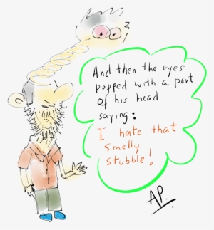 The Night My Eyes Hated My Stubble - Cartoon