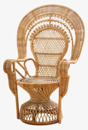 Vintage Rattan And Wicker Peacock Chair