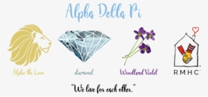 Adpi Symbols Vert - Alpha Delta Pi Symbols