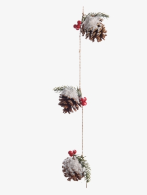 Pinecone Garland With Berries And Snow - Rothenburg Ob Der Tauber