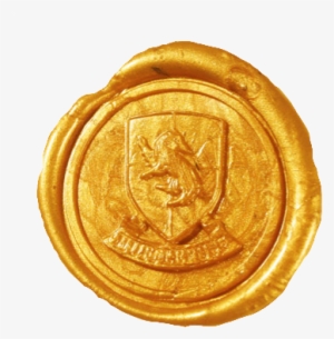 Gold Wax Seal Png - Hufflepuff Wax Seal