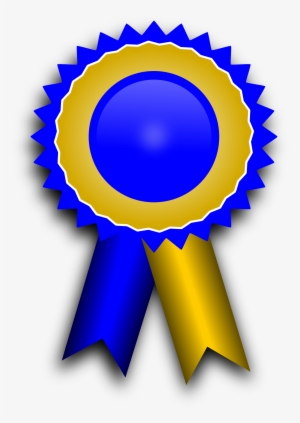 award ribbon clipart png - award ribbon blue and yellow