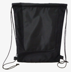 Drawstring Bag-002 - Plastic Drawstring Bag Black