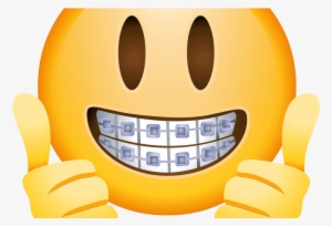 Dank Laughing Emoji Png ↺ - Smile With Braces Cartoon