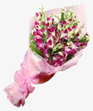 10 Purple Orchids - Flowers Bouquet Orchid Png