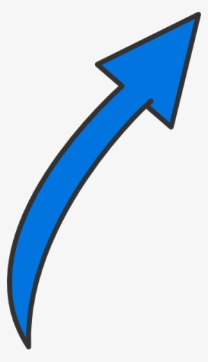 Blue Arrow Clipart - Long Curved Arrow Clipart