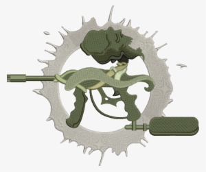 Scary Paintball Gun Large - Illustration