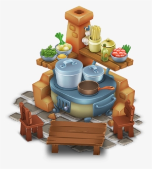 Spaghetti Clipart Kitchen Staff - Hay Day Production Building