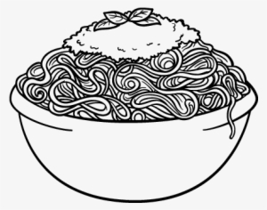 Spaghetti Coloring Page - Pasta Coloring Transparent PNG - 600x470