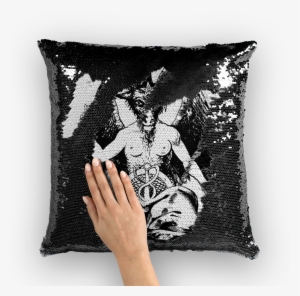 Baphomet Black ﻿sequin Cushion Cover - Cushion