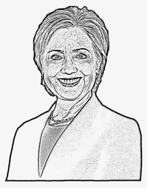 Hillary Clinton President Of The United States Drawing - Coloring Page Of Hillary Clinton