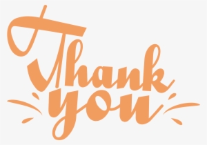 Graphic Stock Handwriting File Orange Thank You Transprent - Thank You Png File