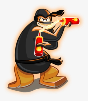 Fire Penguin Glowing - Club Penguin All Ninjas