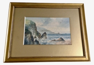 Reynolds Rock Bound Coast, 20th Century Seascape Watercolor - Watercolor Painting