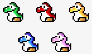 Super Mario World Smw Baby Yoshi Pixel Art Transparent Png 750x440 Free Download On Nicepng