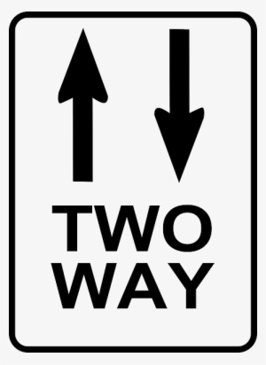Arrow Sign, Black, Two, White, Way, Road, Arrows, Arrow - Two Way Road Signs