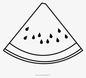 Watermelon Slice Coloring Page - Drawing