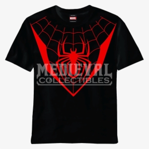 Ultimate Fallout Spiderman T-shirt - Miles Morales Logo Shirt