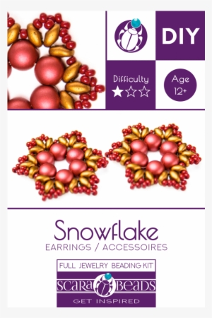 Exclusive Beading Kit For Making Two Jewelry Diy ''snowflake'' - Jewellery