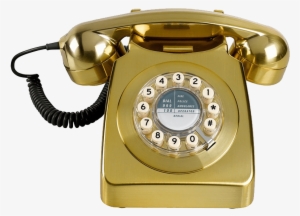 Gold Phone No Background Transparent Image - 1960s Retro Style Desk Telephone Series 746 | Wild
