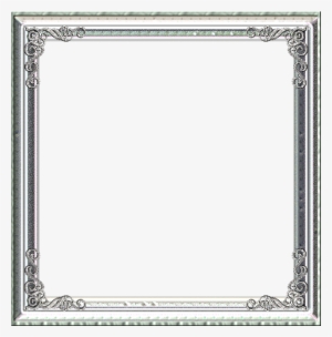 Silver Picture Frame Png Download - Style