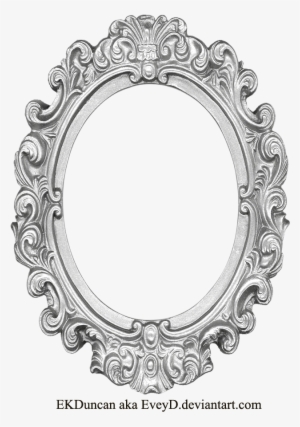Silver Frame Png - Vintage Picture Frame Drawing