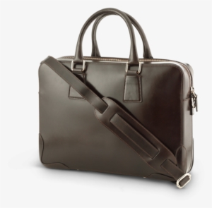 Italian Leather Briefcase With Shoulder Strap-dark - Strap