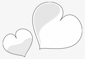 Heart Black And White Heart Black And White Heart Clipart - White Hearts No Outline Png
