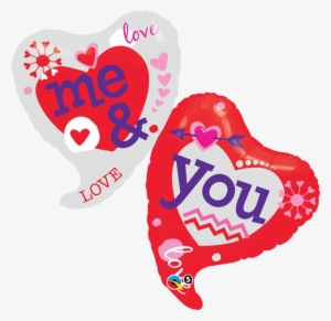 Valentine's You And Me Supershape 42" Foil Balloon