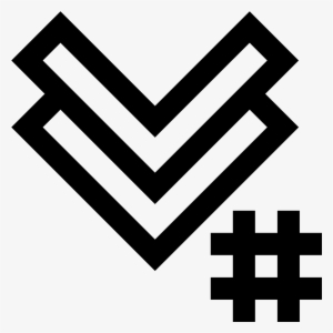 Hashtag Segno A V Icon - Pixel Bubble Text