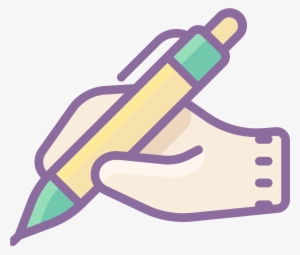 Hand With Pen Icon - Handwriting Icon Png