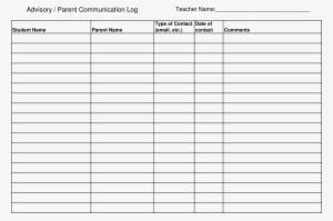 Parent Communication Contact Log Main Image - ストレス コーピング ワーク シート