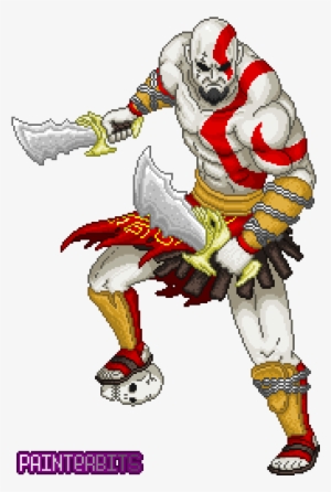 Kratos God Of War Pixelart - Kratos Pixel Art