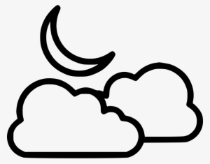 Cloud Moon Half Moon Comments - Cloud Moon Black And White Clipart