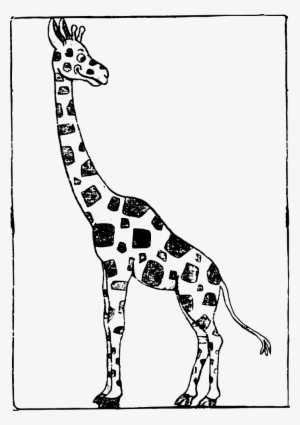 Cartoon Black And White Giraffe Clipart Baby Giraffe - Cartoon Black And White Giraffe