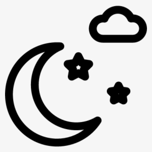 Cloud Star And Half Moon Vector - Crescent