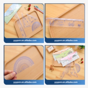 School Plastic Ruler Triangle Protractor Set/high Quality - Plywood