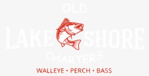 Old Lakeshore Charters Logo Red White - Poster