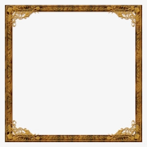 Gold Square Frame - Golden Frame Border Transparent