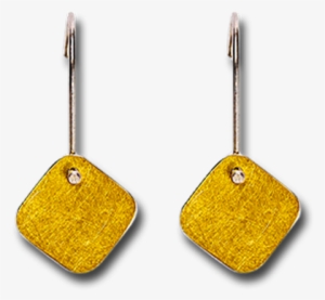 Abstract Gold Square Hook Earrings - Earrings